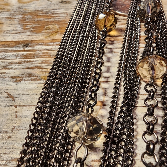 Simple yet Busy and Sexy Layered Chain Necklace . 36 inches - Picture 9 of 12